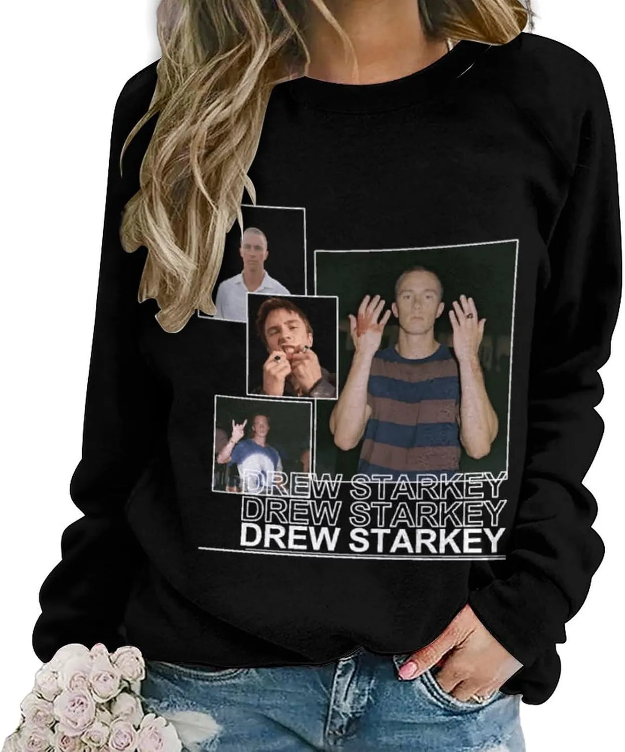Drew Actor Starkeys Sweatshirt Fashion Hoodie Classic Graphic Sweater Crewneck Pullover Top Sweatwear