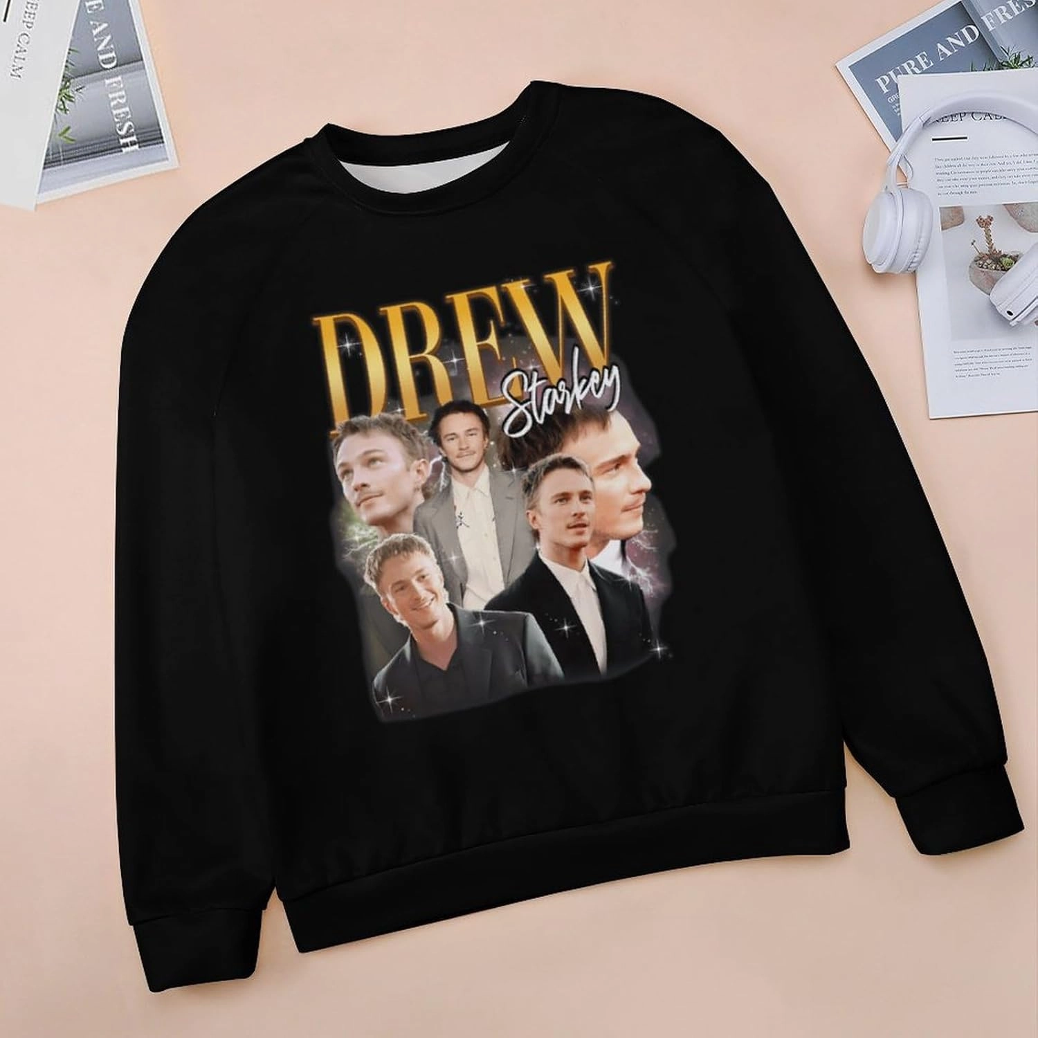 Drew Actor Starkeys Sweatshirt Fashion Hoodie Classic Graphic Sweater Crewneck Pullover Top Sweatwear