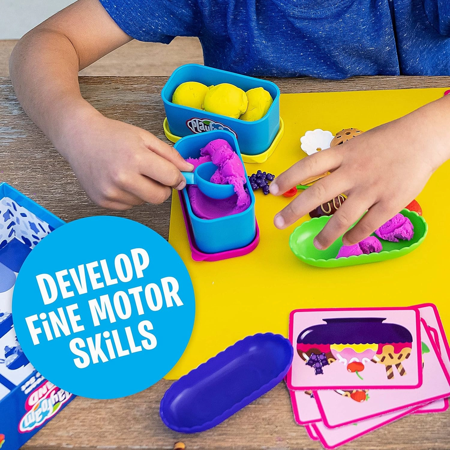 Educational Insights Playfoam Sand Ice Cream Sundae Set, Play Sand, Sensory Toy, Gift for Kids Ages 3 