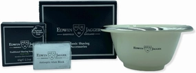 Edwin Jagger Boxed Shaving Set for Men - Shaving Bowl | Shave Soap | Alum Block (Ivory Bowl, Aloe Vera Shave Soap, Alum Block)
