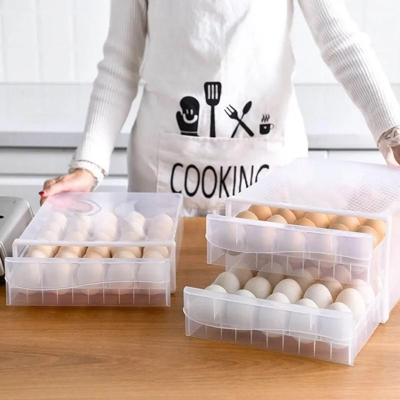 Egg Storage Container - Smart Organizer for Fresh Eggs