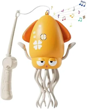 Electric Dancing Octopus Toy, Crawling Dancing Automatic Obstacle Avoidance Octopus Sensor Toy, Creative Magic Crazy 8-Leg Action Obstacle with LED Lights & Music, Self-Navigating (Yellow)