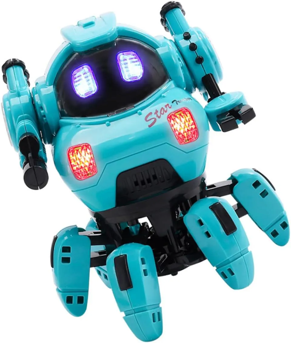 Electric Dancing Robot for Creative Interactive Plaything with Lights Music Material Birthday Present for Boys