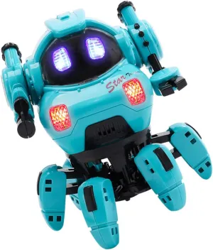 Electric Dancing Robot for Creative Interactive Plaything with Lights Music Material Birthday Present for Boys