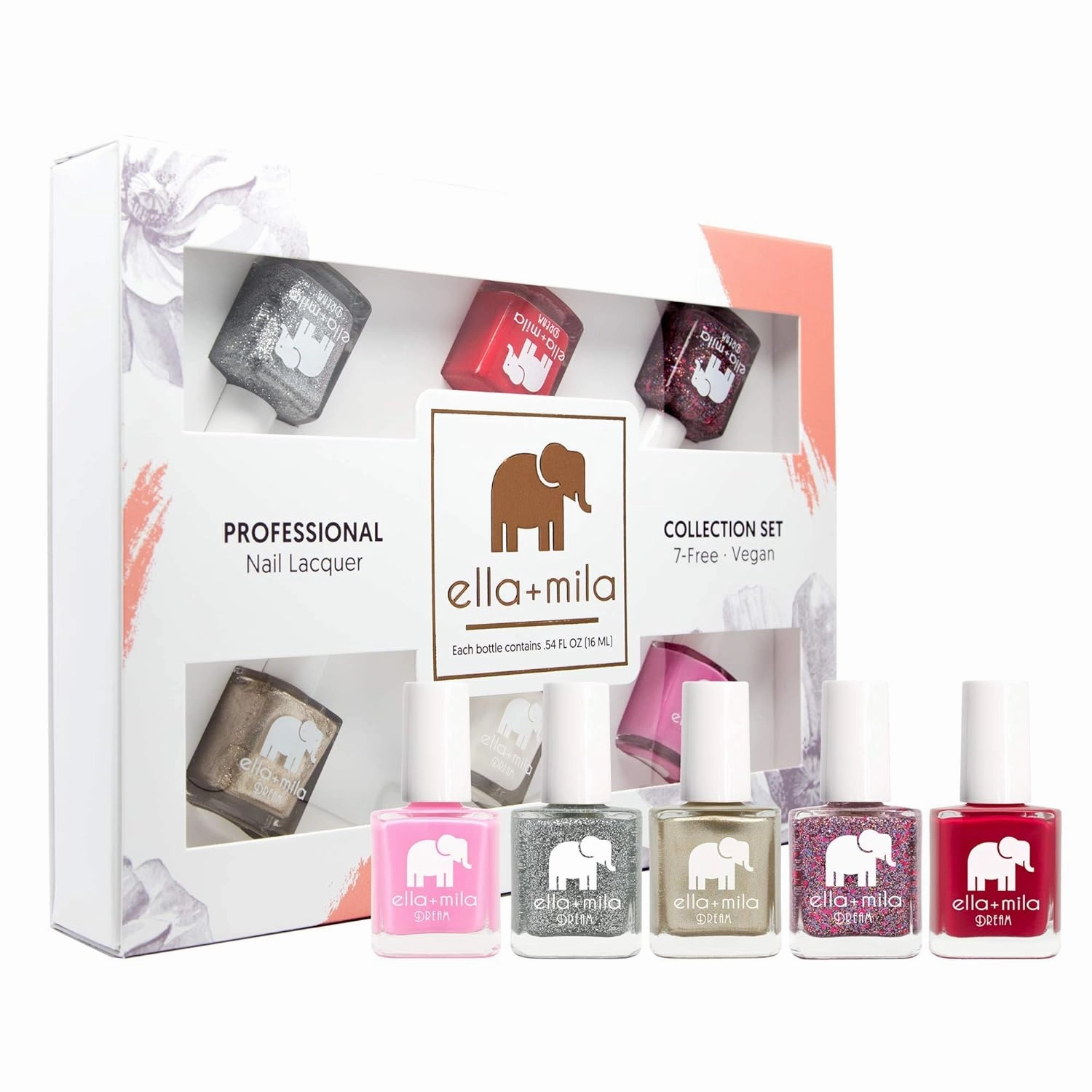 ella mila Professional Nail Polish Set - Quick Dry Nail Polish - Long-Lasting & Chip Resistant Nail Polish Kit (Dream Collection B - 6 Pack - 0.45 fl oz each)