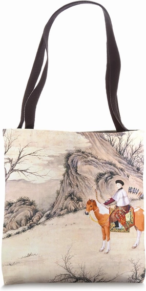 Emperor Qianlong and Bear Giuseppe Castiglione Chinese Art Tote Bag