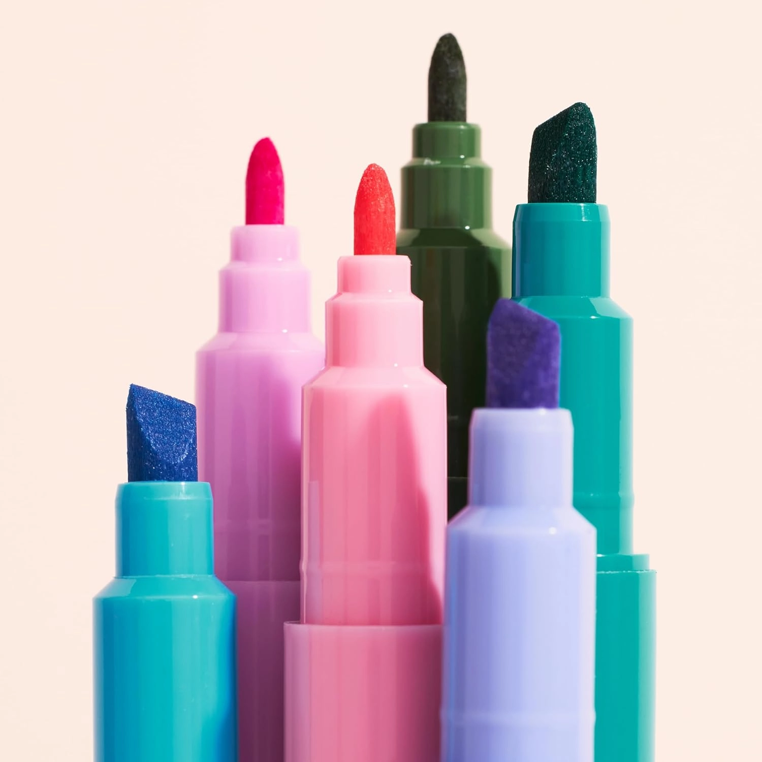 Erin Condren Colorful Wellness-Themed Dual-Tip Markers 6-Pack with Motivational Markers Set Featuring Wellness Prompts and Inspiration