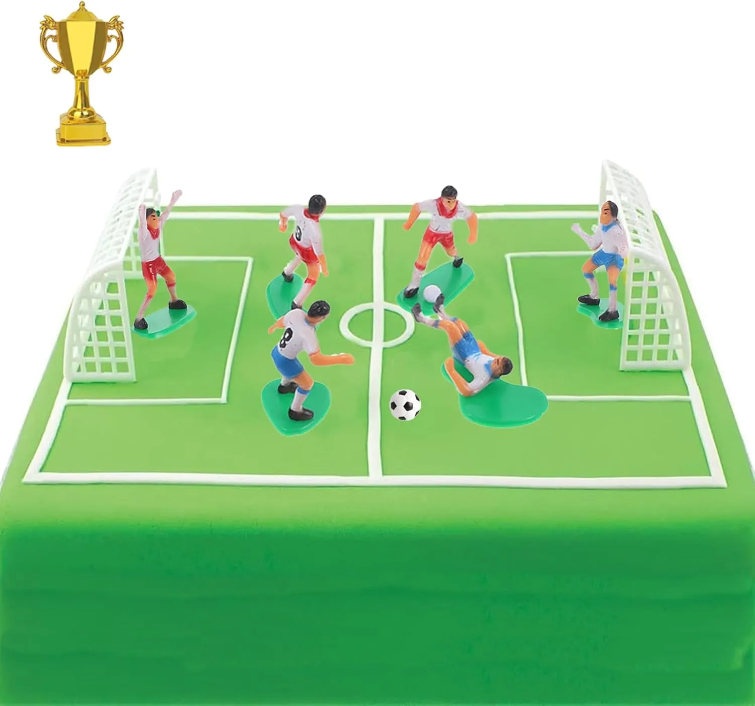 ERINGOGO 1 Set ornaments plastic cake decor accessories soccer boy mini miniature soccer figure cake decorations cake props decorate plug-in Model football happy Birthday, K1531J15FC