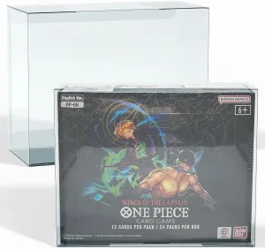 EVORETRO PET Protectors One Piece Booster Box (English, OPP 4-6, 0.40mm, 5-Pack) – Clear Protective Cases for TCG Display – Fits One Piece Card Game, Pokémon, MTG, and Collectible Trading Cards