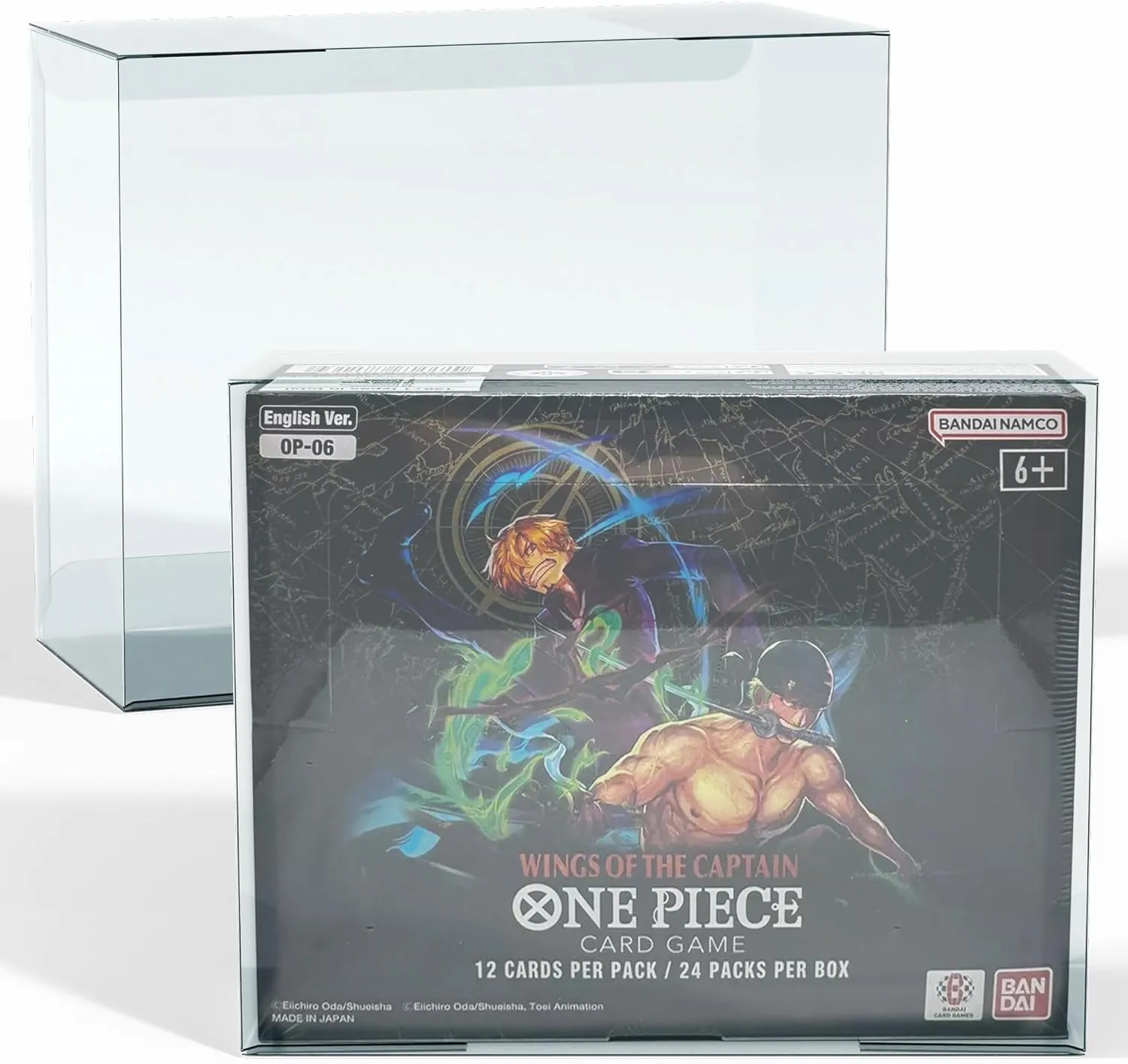 EVORETRO PET Protectors One Piece Booster Box (English, OPP 4-6, 0.40mm, 5-Pack) – Clear Protective Cases for TCG Display – Fits One Piece Card Game, Pokémon, MTG, and Collectible Trading Cards