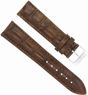 Ewatchparts 20mm Leather Watch Band Strap Compatible With 39mm Montblanc Star 106467 Watch Light Brown