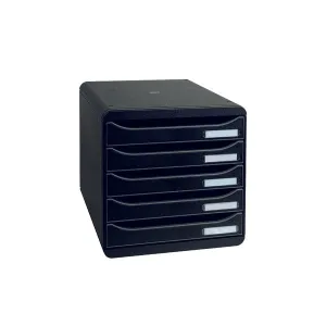 Exacompta Big Box   5 Drawer Black 309714D