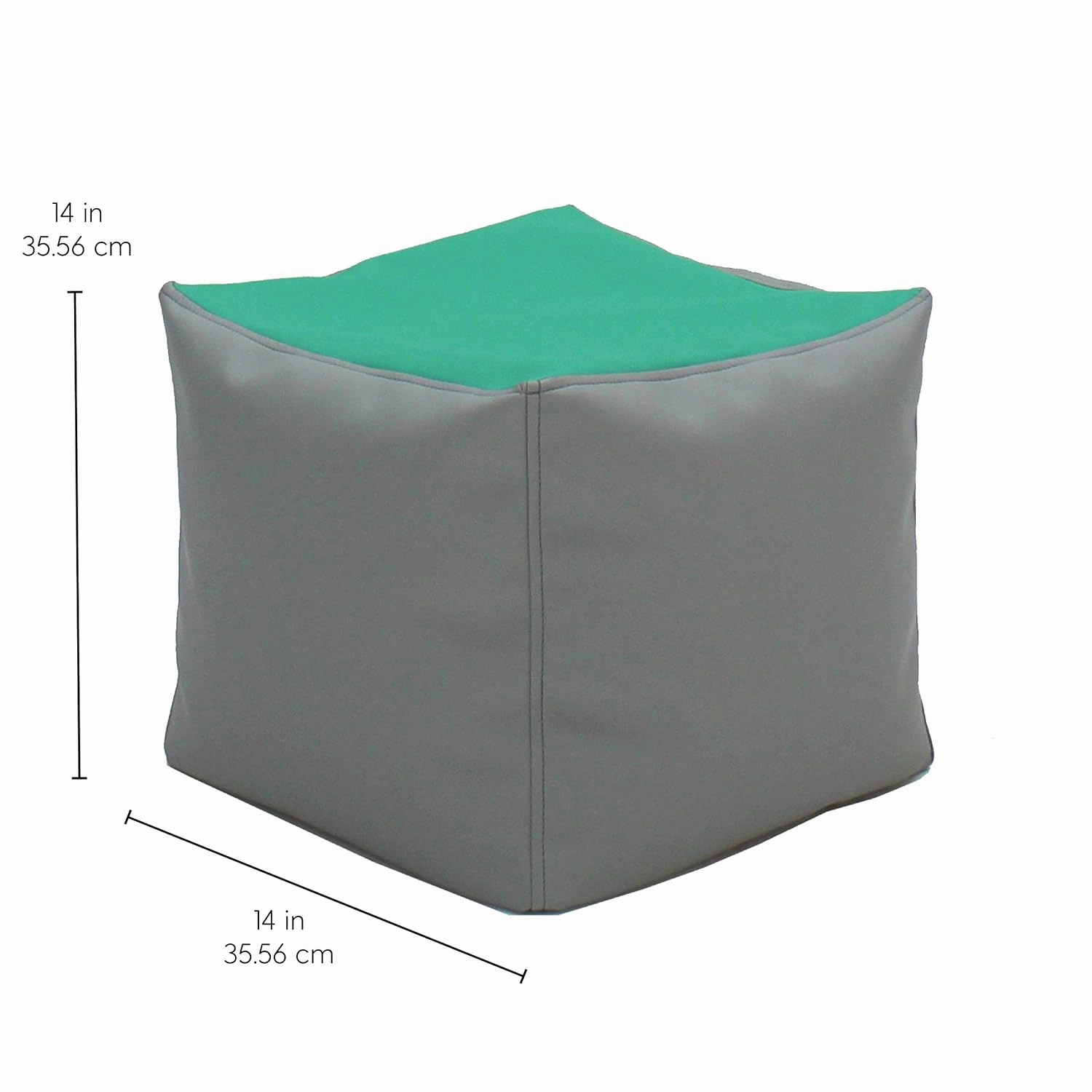 Factory Direct Partners 13043-CT SoftScape 14" Square Bean Bag Poufs for Kids (2-Piece Set) - Contemporary