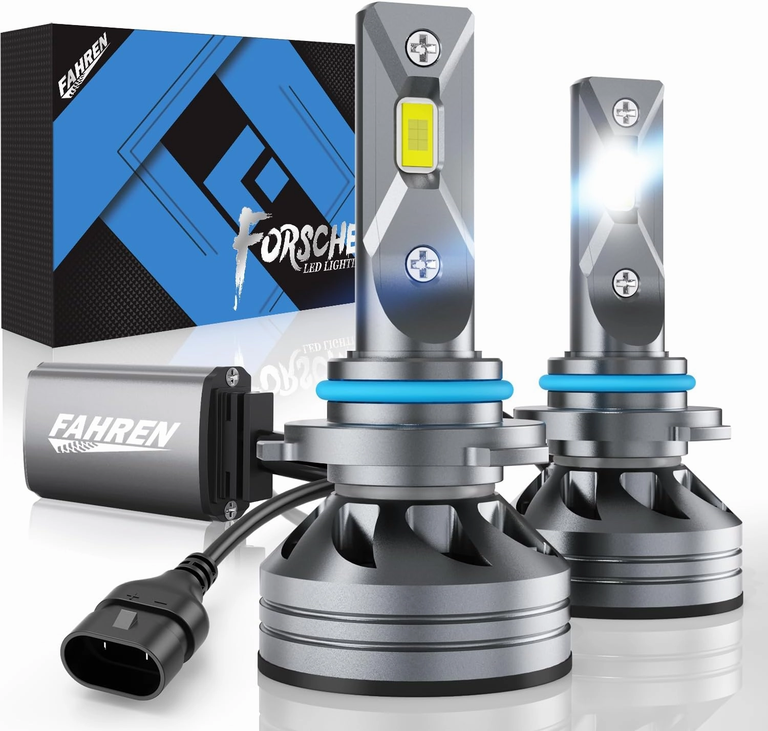 FAHREN 9005 Driving Bulbs, 26000 Lumens Super Bright 9005 Fog Bulbs, 6500K Cool White HB3 Bulb IP68 Waterproof Pack of 2
