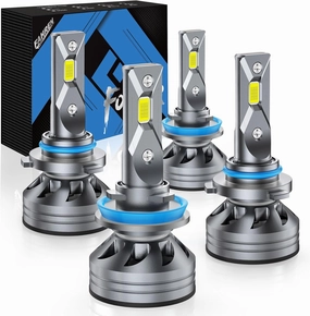 FAHREN H11 9005 Light Bulbs, New & Ultra-Bright 6500K with Cooling Fan, H11 9005 Fog Bulb 360° Adjustable CANbus Ready, Pack of 4
