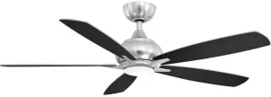 Fanimation FP8533BN Doren 52 inch Indoor Ceiling Fan with Blade Set and LED Light Kit - Brushed Nickel