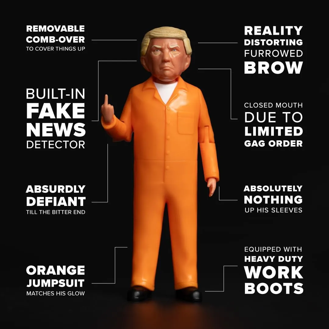 FCTRY Prison Trump Real Life Political Action Figure: Collectible Figurine Perfect for Collectors, Gag Gift, Funny Idea & Souvenirs