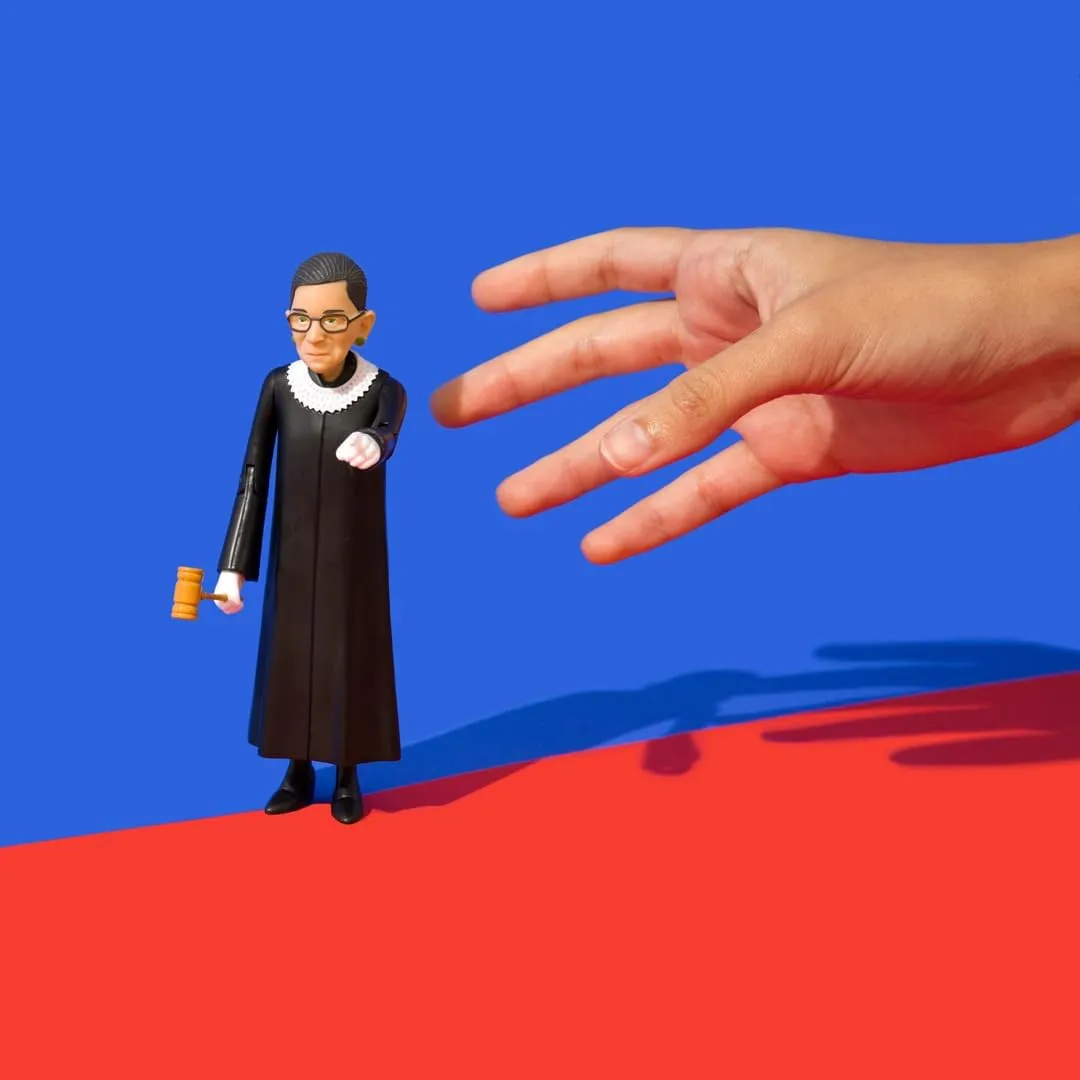 FCTRY Ruth Bader Ginsburg Political Action Figure - RBG Collectible, Novelty Figurine 2024 - RBJ Bobblehead-Inspired Gifts & Souvenirs - Gag Gift, Funny Idea - Office Desk Accessories
