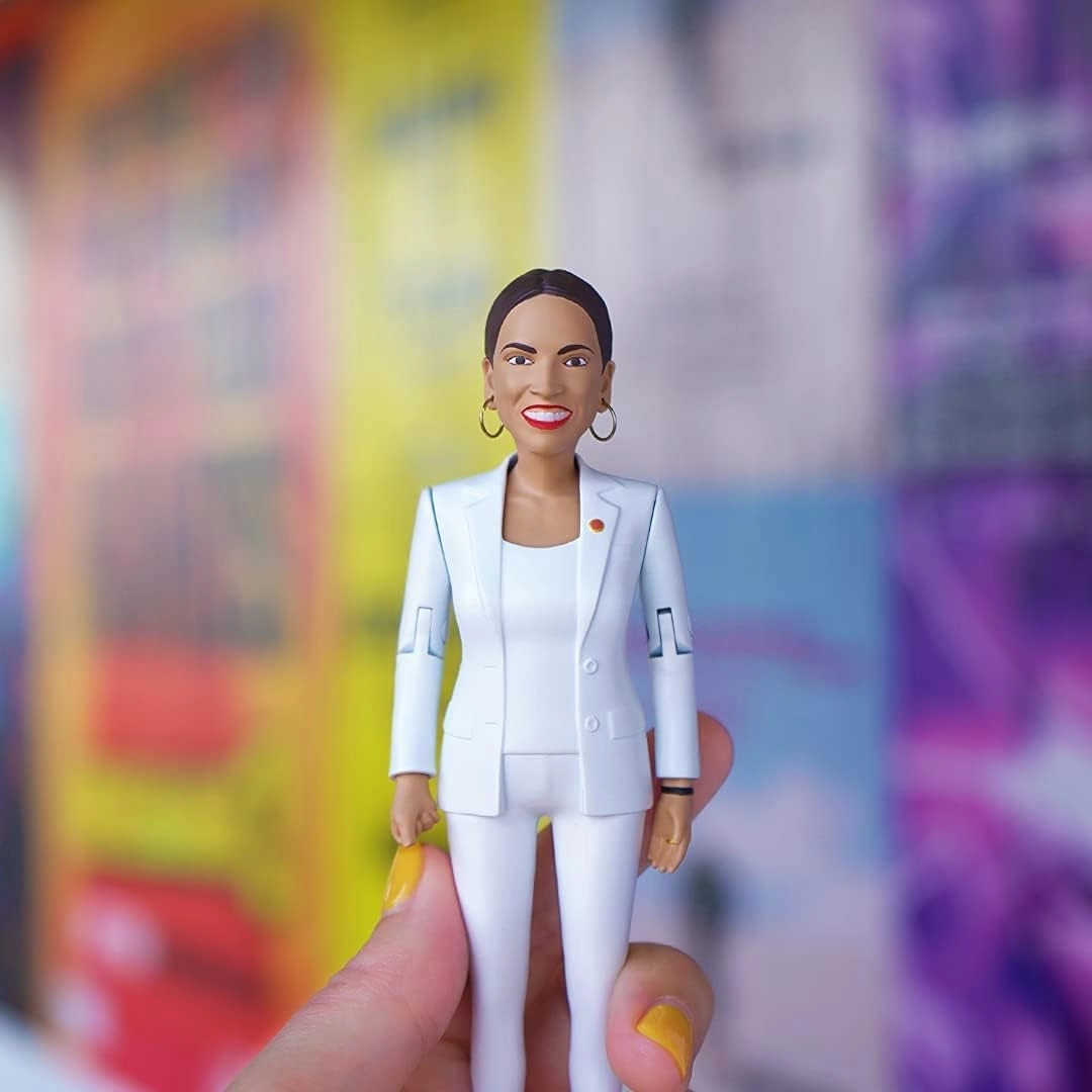 FCTRY Alexandria Ocasio-Cortez Real Life Political Action Figure: US Female Representative AOC Collectible Figurine Perfect for Collectors, Gag Gift, Funny Idea & Souvenirs