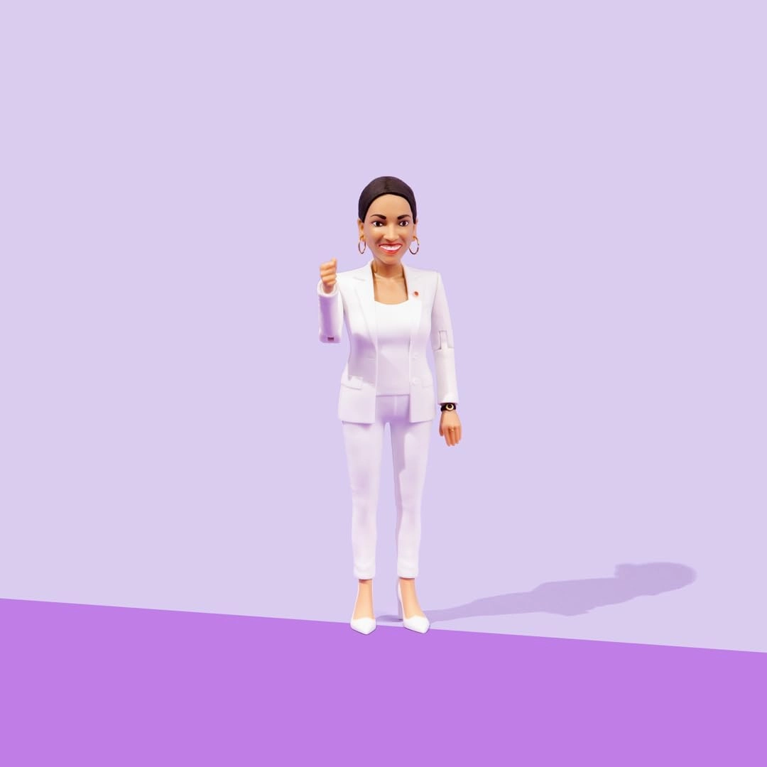 FCTRY Alexandria Ocasio-Cortez Real Life Political Action Figure: US Female Representative AOC Collectible Figurine Perfect for Collectors, Gag Gift, Funny Idea & Souvenirs