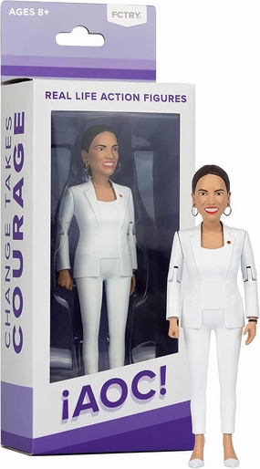 FCTRY Alexandria Ocasio-Cortez Real Life Political Action Figure: US Female Representative AOC Collectible Figurine Perfect for Collectors, Gag Gift, Funny Idea & Souvenirs