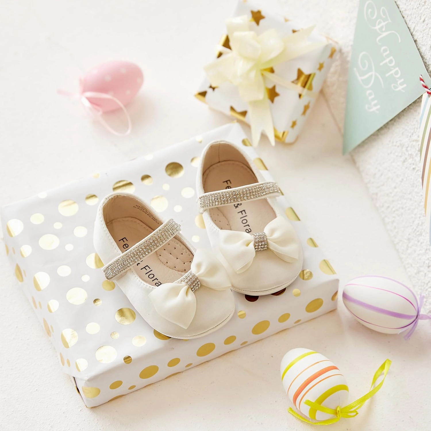 Felix & Flora Soft Sole Baby Shoes - Infant Baby Walking Shoes Moccasinss Rubber Sole Crib Shoes
