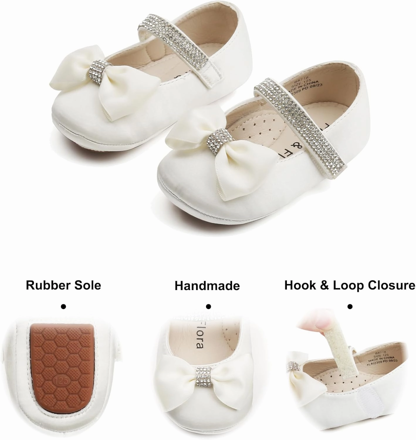 Felix & Flora Soft Sole Baby Shoes - Infant Baby Walking Shoes Moccasinss Rubber Sole Crib Shoes