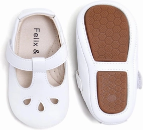 Felix & Flora Soft Sole Baby Shoes - Infant Baby Walking Shoes Moccasinss Rubber Sole Crib Shoes