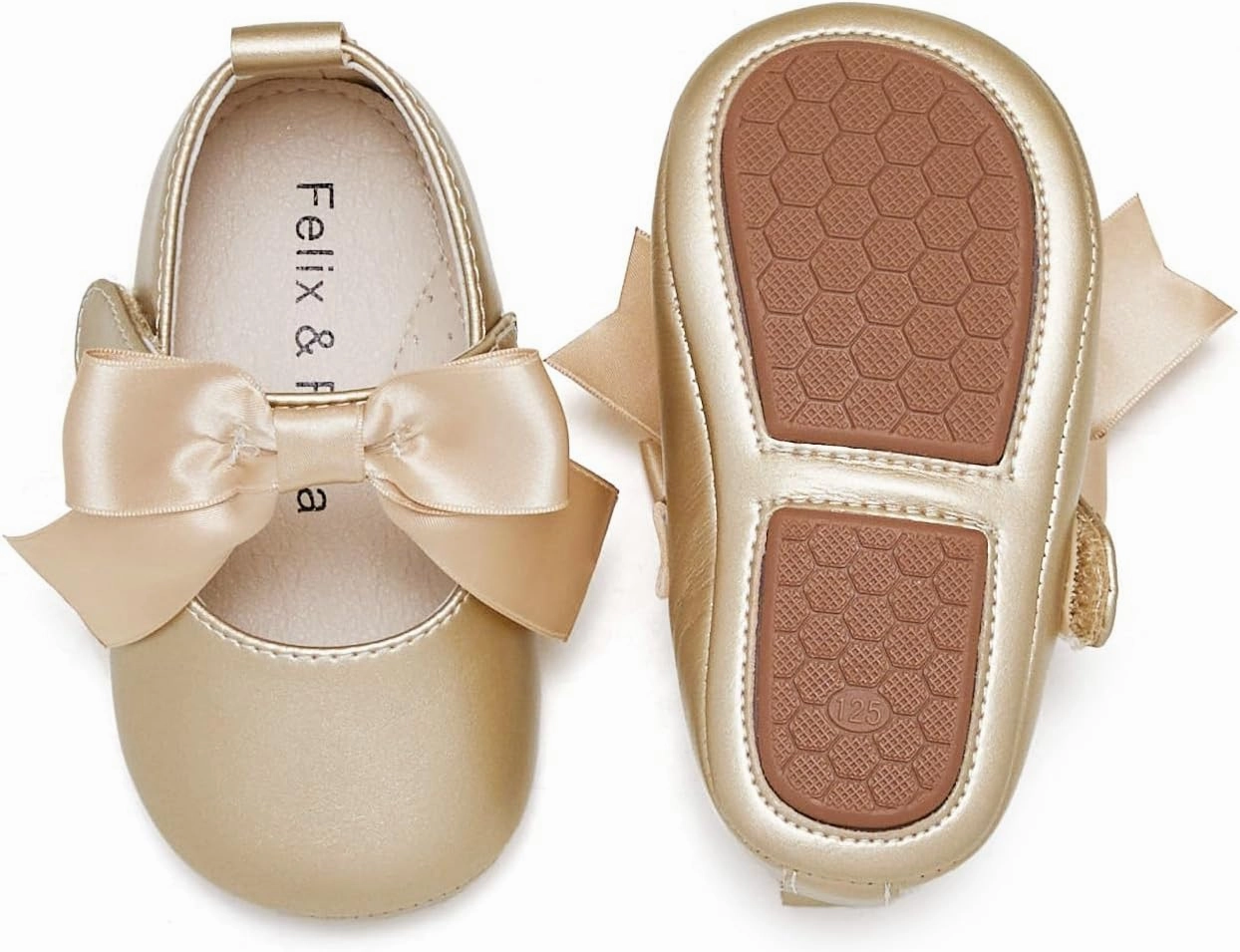 Felix & Flora Soft Sole Baby Shoes - Infant Baby Walking Shoes Moccasinss Rubber Sole Crib Shoes