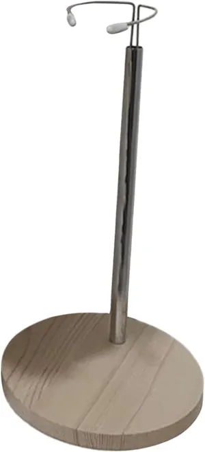 Figure Display Stand for Dolls, Wooden Base Support for Action Figures, 16cm