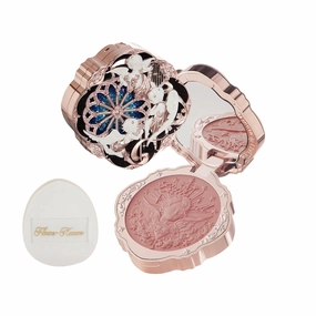 Flower Knows Little Angel Cream Blush & Cushion Powder Puff Set,Buildable & Blendable Makeup Blush for cheeks,Soft & Long-lasting for Girls & Women(04 Rose Ashes,6g)