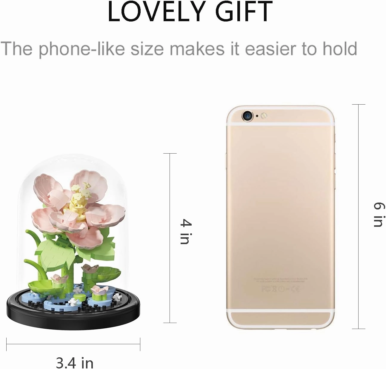 Flowers Bouquet Toys Micro Bricks Building Set with Dust Cover,2 Kinds of Hibiscus Creative Artificial Flower for Boys and Girls,Gifts Ideas for Anniversary, for mom Kids