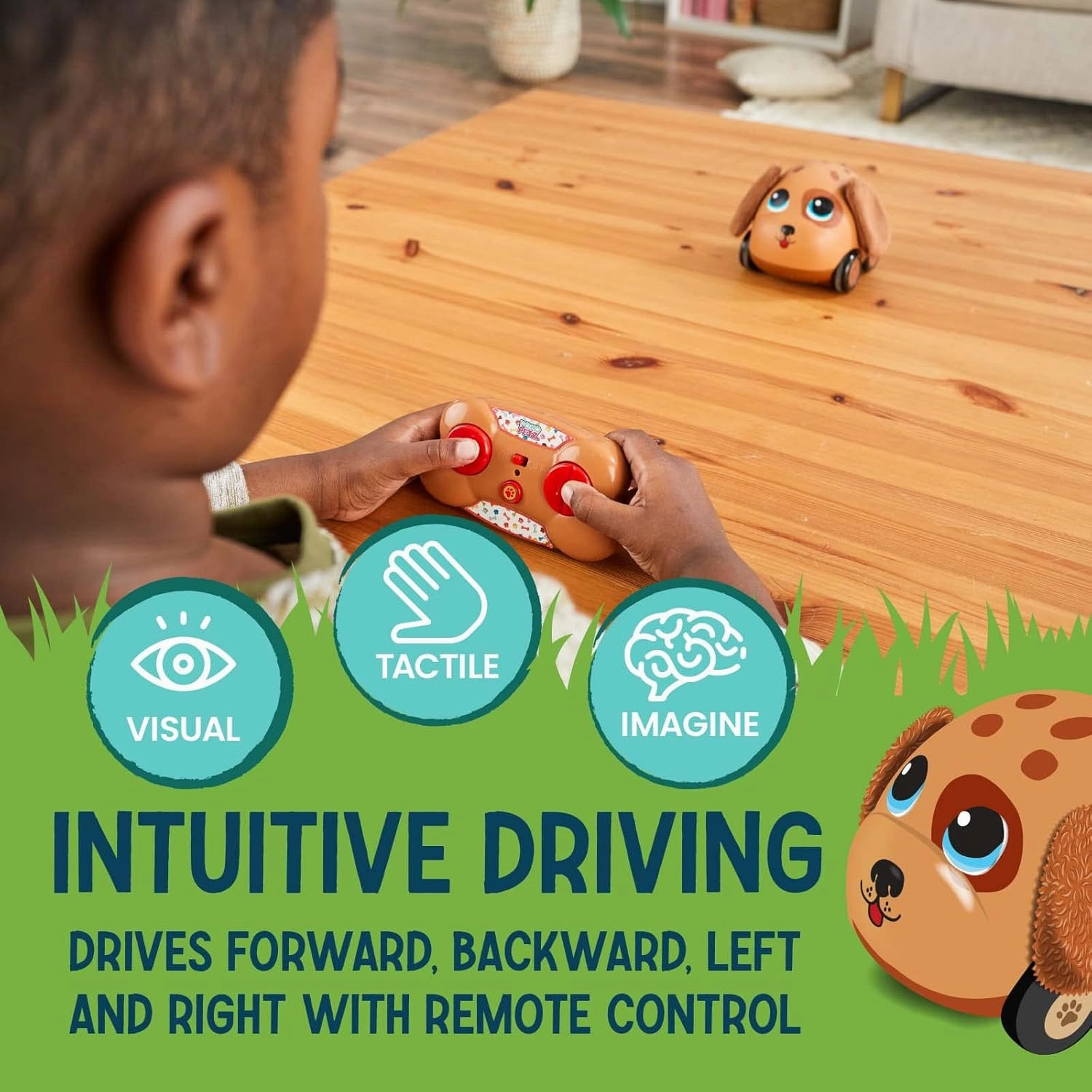 Flybar Poko Petz, Remote Control Car for Toddlers Dog Toys - 2.4GH for Boys and Girls, Light Up, Singing, Talking Toy, Preschool, Best Birthday, Toddler Gifts for Ages 3 and Up
