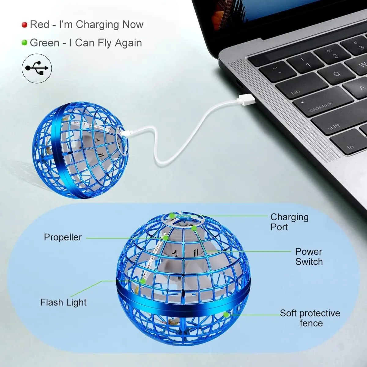 Flying Toys Galaxy Boomerang Ball, Hover Orb, Fly Spinners for Kids Adults Indoor Outdoor Toys, Cool Toys for 6 7 8 9 10  Years Old Boys Girls Teens
