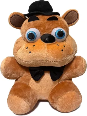 FNAF Nights Plush Toy - Fazbear Plushies Stuffed Animal Doll - Brown Bear Plush Figure Toys for Games Fan, Boys & Girls, 10 Inches
