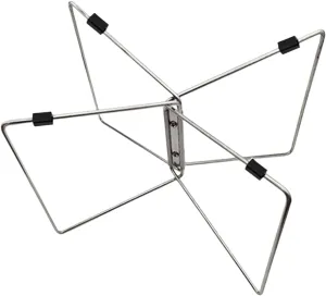 Foldable Cooler Stand Water Container Stand Folding Lightweight Luggage Rack Storage Bin Stand for Barbecue Cooking Hiking, Argent