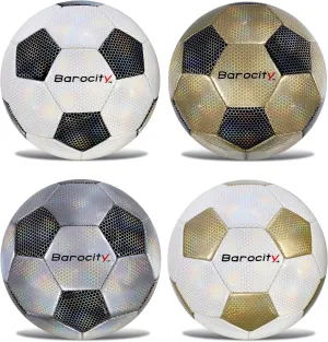 Footballs for Kids Pee Wee – Premium Official Match Ball with Reflective Rainbow Hex Pattern, Durable for Indoor and Outdoor Training