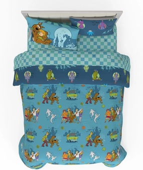 Franco Scooby Doo Bedding 7 Piece Super Soft Reversible Comforter and Sheet Set with Sham, Full, (Officially Licensed Product)