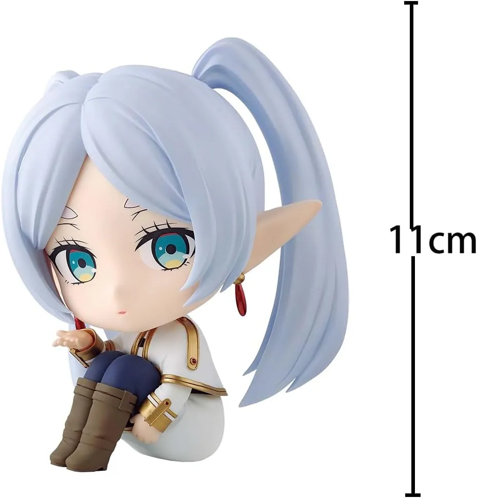 Frieren Look up Figure Cute Sitting Pose Mini Anime Figurine Frieren Fern Action Figure 11cm Cartoon Cake Topper Desktop Decoration Collectibles