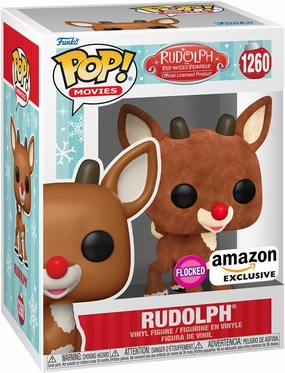Funko POP! Movies: Rudolph - Rudolph - Flocked - Rudolph The Red-Nosed Reindeer - Collectable Vinyl Figure - Gift Idea - Official Merchandise - for Kids & Adults - Movies Fans