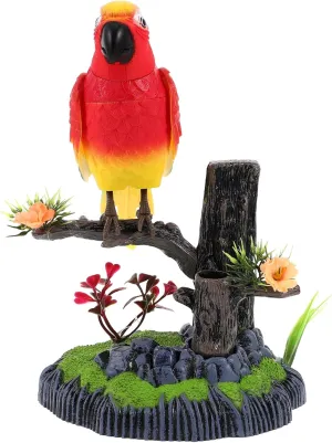 Funny Parrot Toy Electric Bird Toy for Kids Plastic Bird Figurine Interactive Plaything