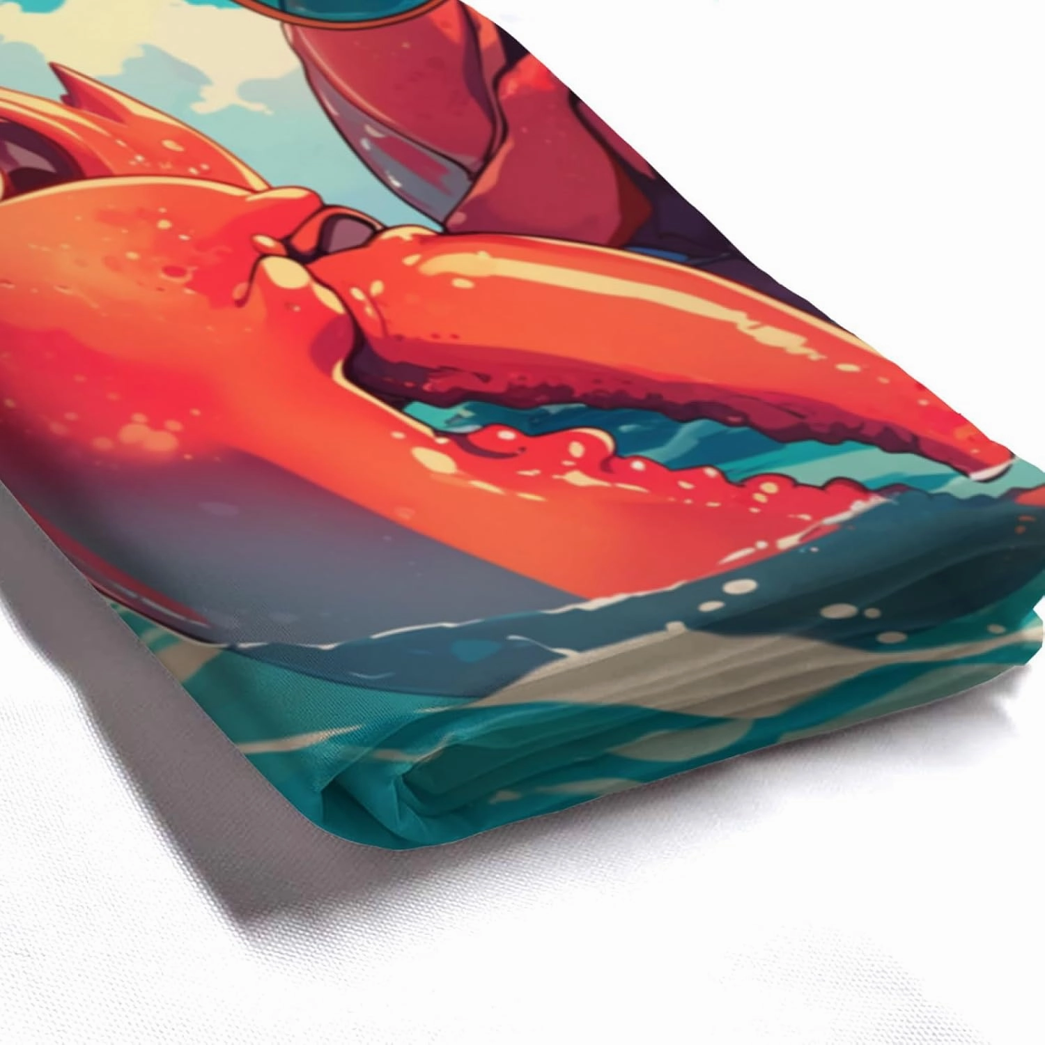 Funny Lobster Blue Shower Curtain, Colorful Lemon Yellow Curtain, 72x72 Inches Shower Curtains for Bathroom, Snow Fabric Bath Curtains Set with 12 Hooks