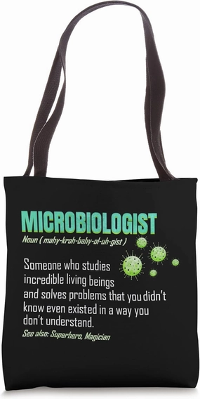 Funny Microbiologist Definition - Microbiologist Description Tote Bag