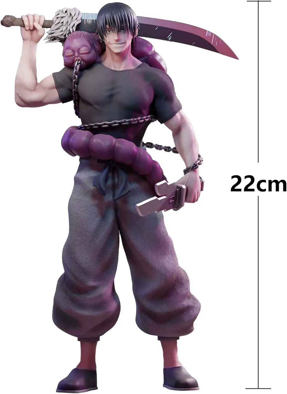 Fushiguro Toji Figure Statue JJK Figure Model, 22cm Standing Pose Anime Action Figure JJK Fushiguro Toji Statue Handmade Collectible Desktop Decoration Gifts for Fans