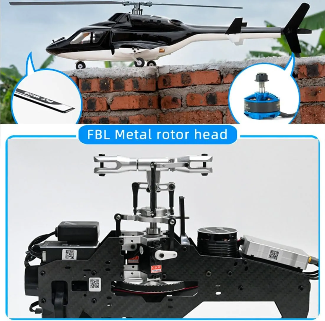 FW450L AW RC Helicopter for Adults, 450-Class 2.4G 6CH Military Remote Control Helicopter, 1 Battery RC Armed Helicopter Mode 1 Right-Hand Flight Control, Gift -PNP RTF
