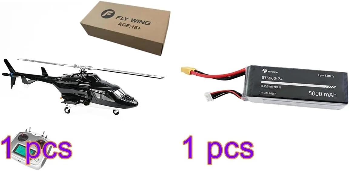 FW450L AW RC Helicopter for Adults, 450-Class 2.4G 6CH Military Remote Control Helicopter, 2 Batteries RC Armed Helicopter Mode 1 Right-Hand Flight Control, Gift -PNP RTF