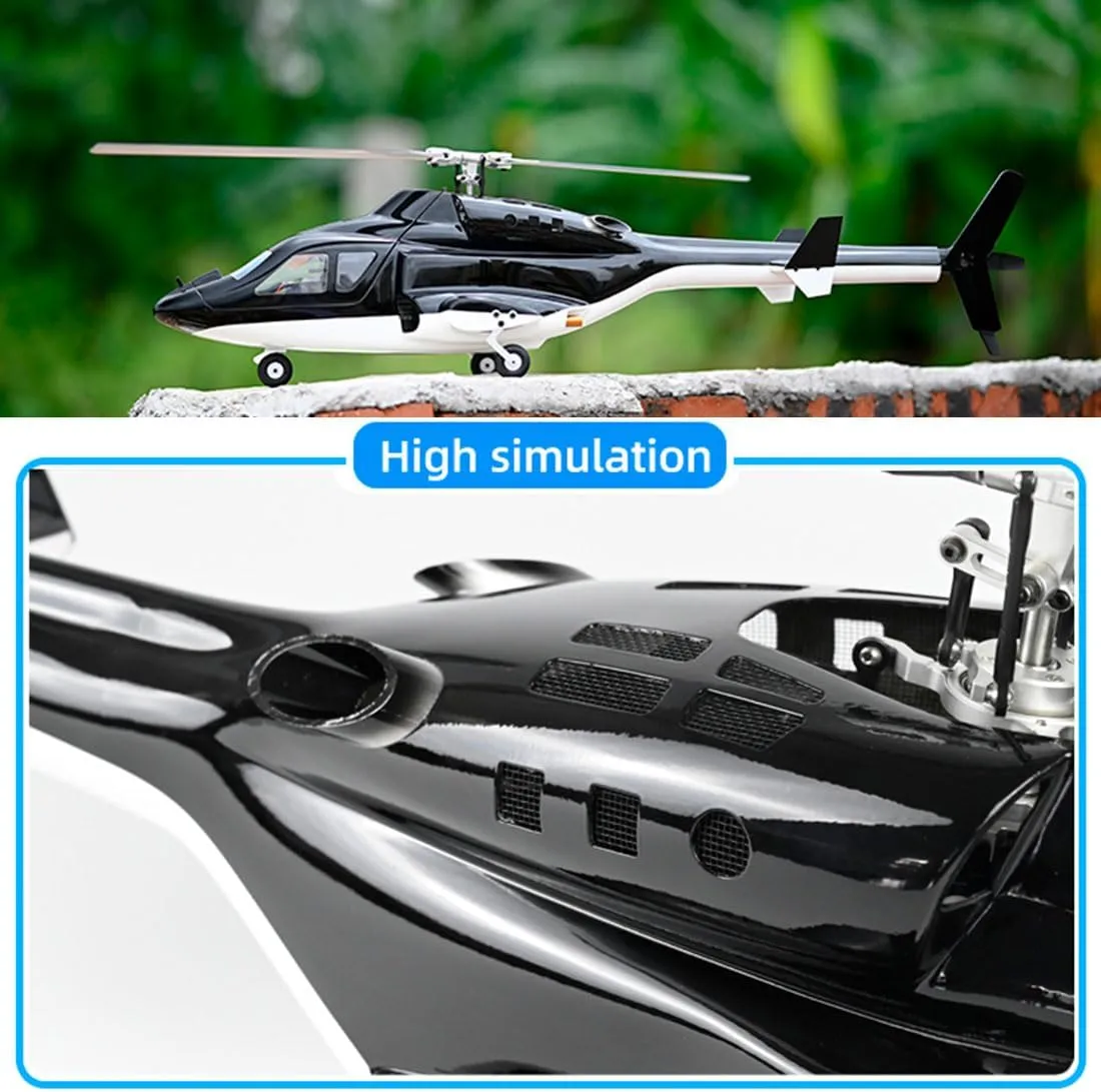 FW450L AW RC Helicopter for Adults, 450-Class 2.4G 6CH Military Remote Control Helicopter, 2 Batteries RC Armed Helicopter Mode 1 Right-Hand Flight Control, Gift -PNP RTF