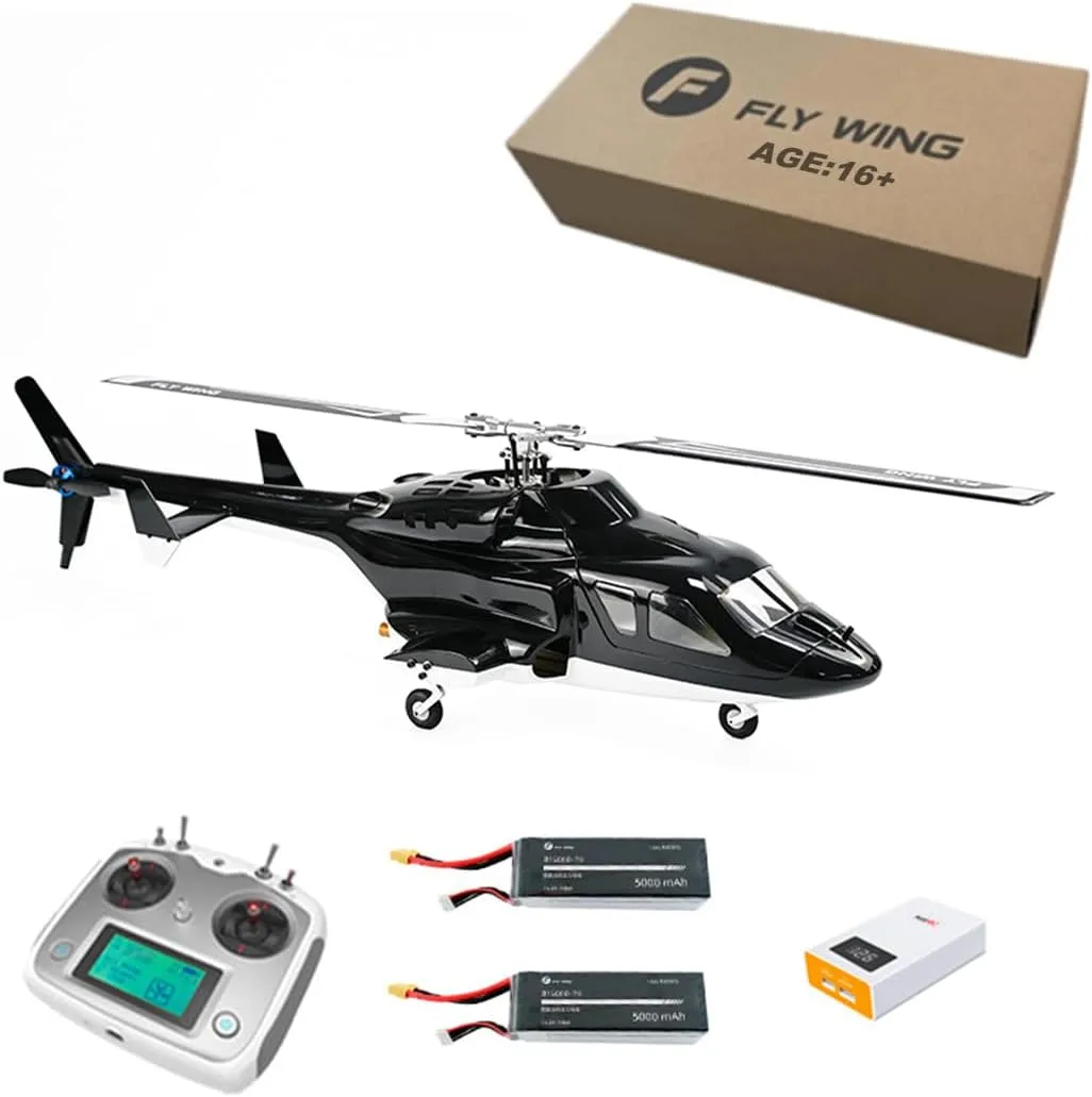 FW450L AW RC Helicopter for Adults, 450-Class 2.4G 6CH Military Remote Control Helicopter, 2 Batteries RC Armed Helicopter Mode 1 Right-Hand Flight Control, Gift -PNP RTF