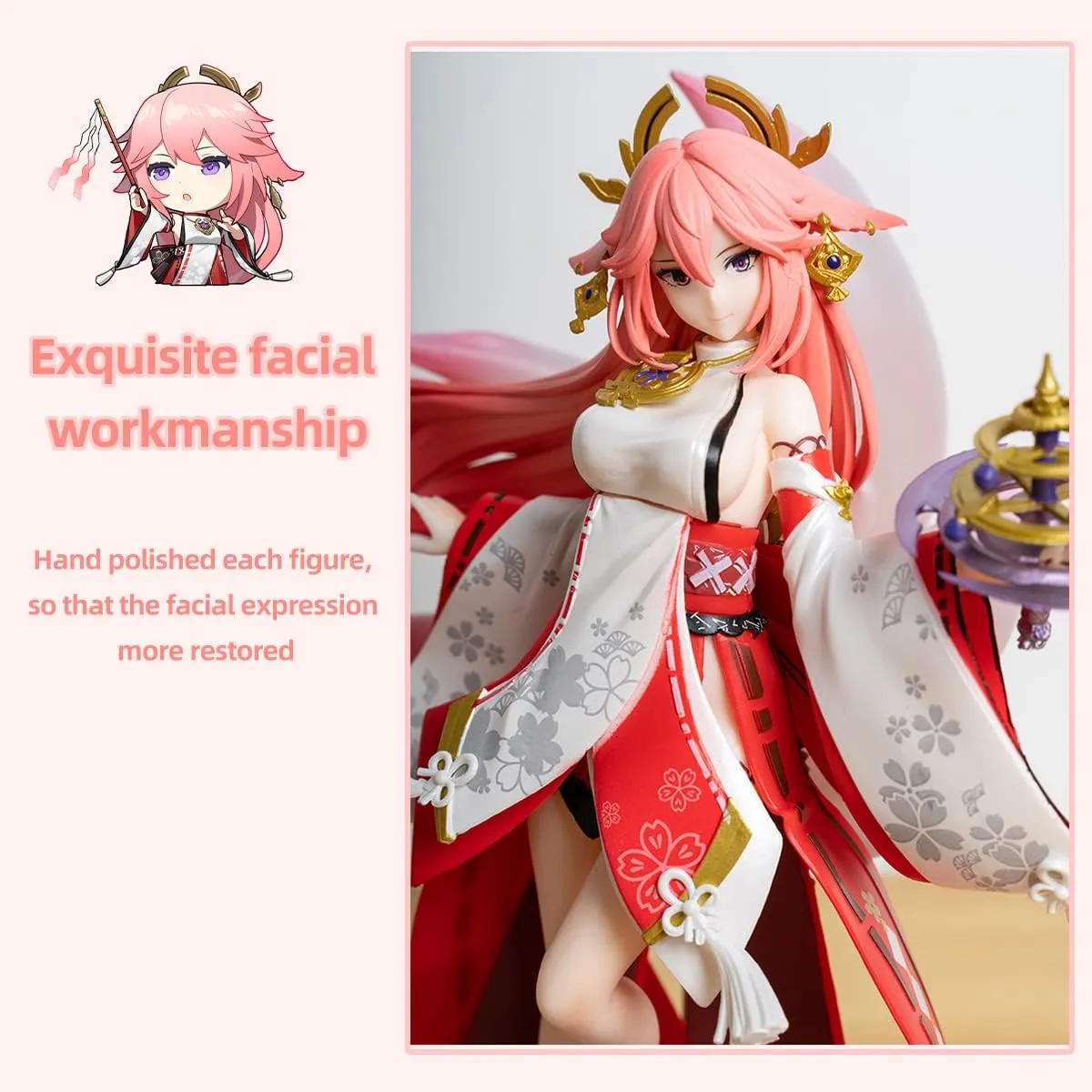 G-I Yae Miko 1/7 Figure 24CM Anime Game Lady Guuji of The Grand Narukami Shrine Toy Character PVC Gift