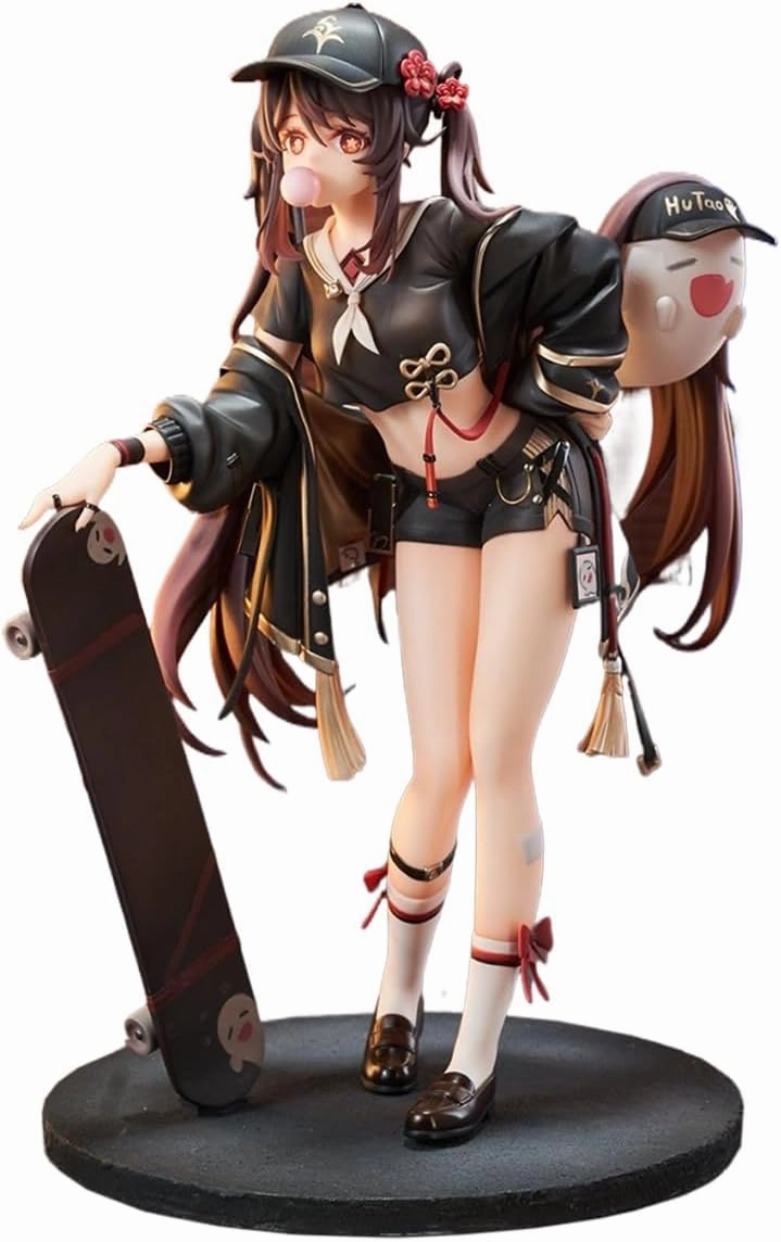 G-I Hu Tao 1/7 Figure Game Character Skateboarding Style 9.8 in PVC Anime Model